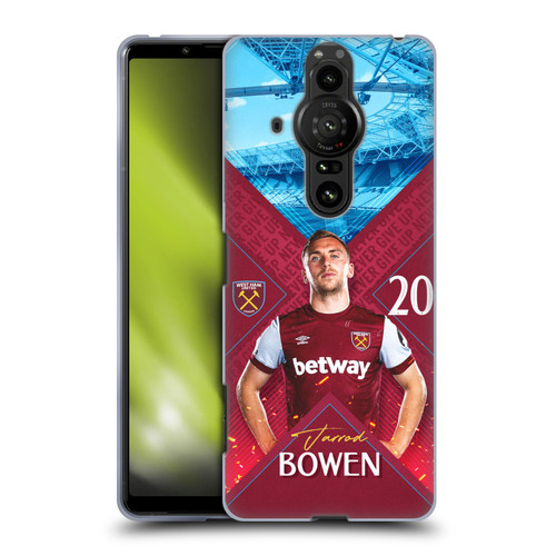 West Ham United FC 2023/24 First Team Jarrod Bowen Soft Gel Case for Sony Xperia Pro-I