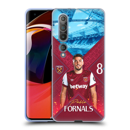 West Ham United FC 2023/24 First Team Pablo Fornals Soft Gel Case for Xiaomi Mi 10 5G / Mi 10 Pro 5G