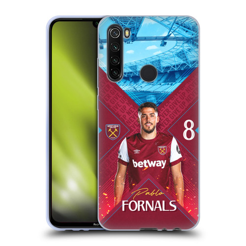 West Ham United FC 2023/24 First Team Pablo Fornals Soft Gel Case for Xiaomi Redmi Note 8T