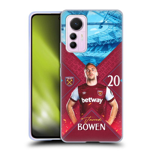 West Ham United FC 2023/24 First Team Jarrod Bowen Soft Gel Case for Xiaomi 12 Lite