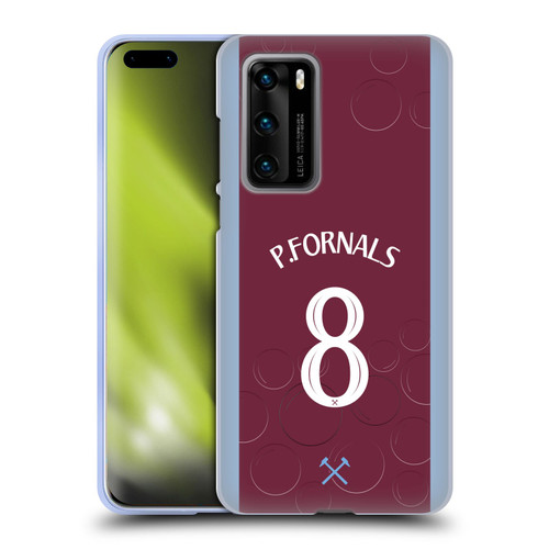 West Ham United FC 2023/24 Players Home Kit Pablo Fornals Soft Gel Case for Huawei P40 5G