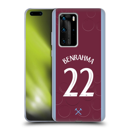 West Ham United FC 2023/24 Players Home Kit Saïd Benrahma Soft Gel Case for Huawei P40 Pro / P40 Pro Plus 5G