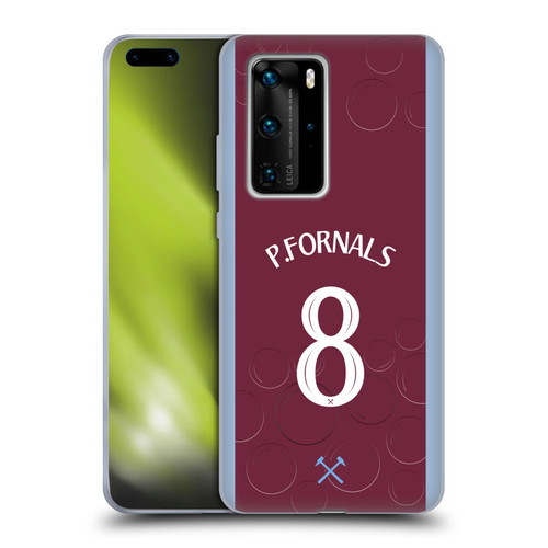 West Ham United FC 2023/24 Players Home Kit Pablo Fornals Soft Gel Case for Huawei P40 Pro / P40 Pro Plus 5G