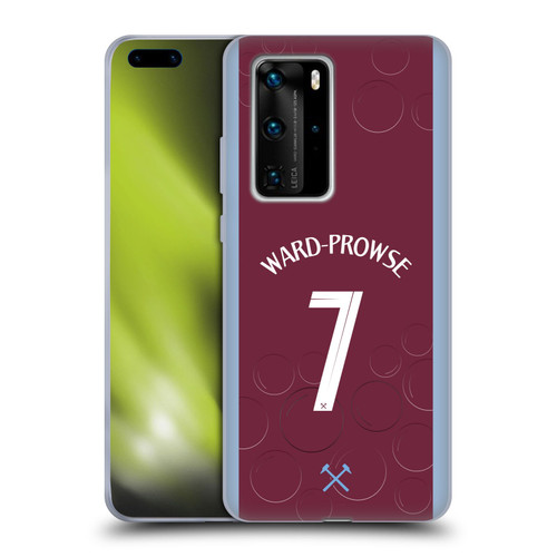 West Ham United FC 2023/24 Players Home Kit James Ward-Prowse Soft Gel Case for Huawei P40 Pro / P40 Pro Plus 5G