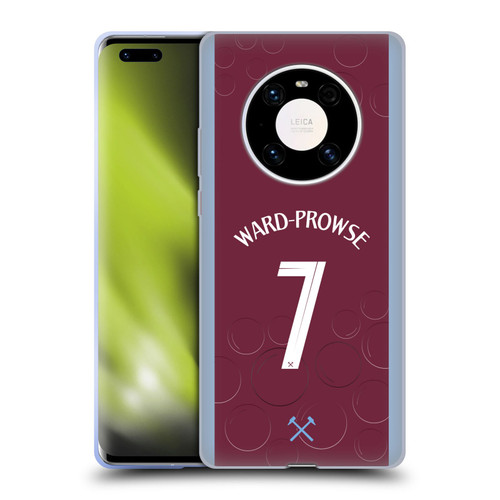 West Ham United FC 2023/24 Players Home Kit James Ward-Prowse Soft Gel Case for Huawei Mate 40 Pro 5G