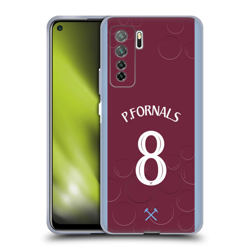 West Ham United FC 2023/24 Players Home Kit Pablo Fornals Soft Gel Case for Huawei Nova 7 SE/P40 Lite 5G