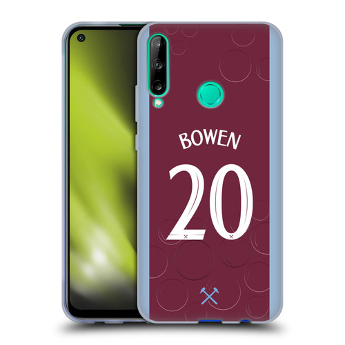 West Ham United FC 2023/24 Players Home Kit Jarrod Bowen Soft Gel Case for Huawei P40 lite E