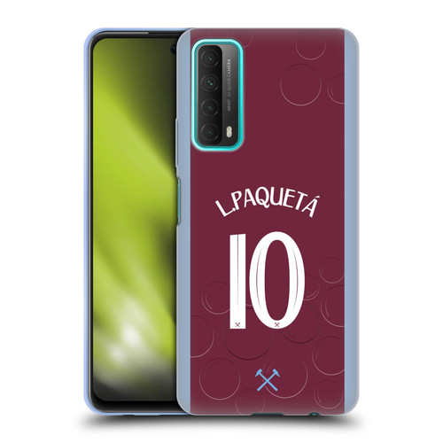 West Ham United FC 2023/24 Players Home Kit Lucas Paquetá Soft Gel Case for Huawei P Smart (2021)