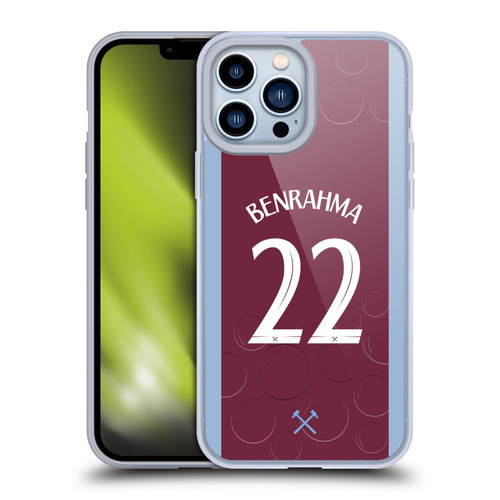 West Ham United FC 2023/24 Players Home Kit Saïd Benrahma Soft Gel Case for Apple iPhone 13 Pro Max
