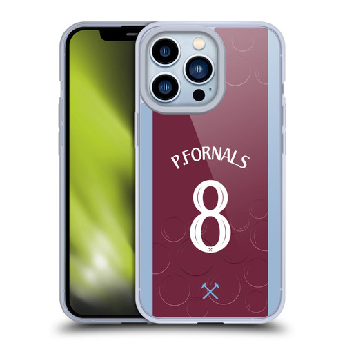West Ham United FC 2023/24 Players Home Kit Pablo Fornals Soft Gel Case for Apple iPhone 13 Pro