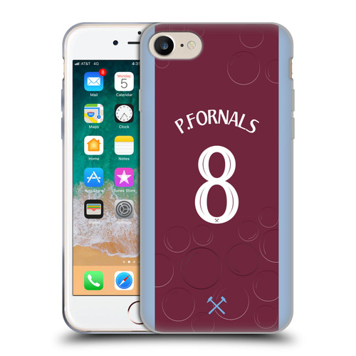 West Ham United FC 2023/24 Players Home Kit Pablo Fornals Soft Gel Case for Apple iPhone 7 / 8 / SE 2020 & 2022