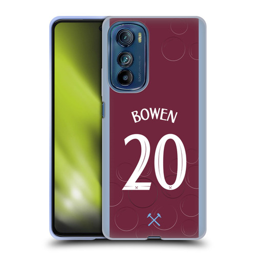 West Ham United FC 2023/24 Players Home Kit Jarrod Bowen Soft Gel Case for Motorola Edge 30