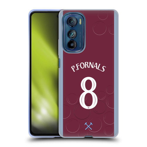 West Ham United FC 2023/24 Players Home Kit Pablo Fornals Soft Gel Case for Motorola Edge 30