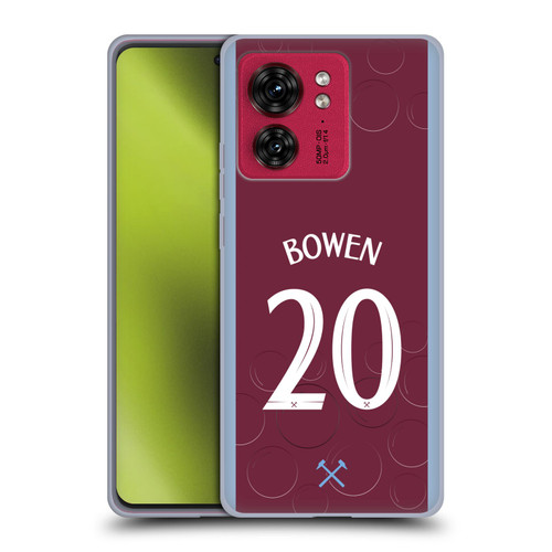 West Ham United FC 2023/24 Players Home Kit Jarrod Bowen Soft Gel Case for Motorola Moto Edge 40