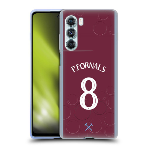West Ham United FC 2023/24 Players Home Kit Pablo Fornals Soft Gel Case for Motorola Edge S30 / Moto G200 5G