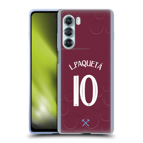 West Ham United FC 2023/24 Players Home Kit Lucas Paquetá Soft Gel Case for Motorola Edge S30 / Moto G200 5G