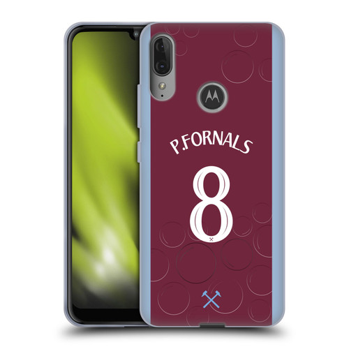 West Ham United FC 2023/24 Players Home Kit Pablo Fornals Soft Gel Case for Motorola Moto E6 Plus