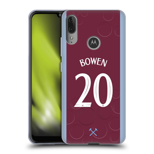 West Ham United FC 2023/24 Players Home Kit Jarrod Bowen Soft Gel Case for Motorola Moto E6 Plus