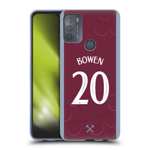 West Ham United FC 2023/24 Players Home Kit Jarrod Bowen Soft Gel Case for Motorola Moto G50