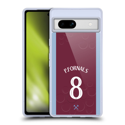 West Ham United FC 2023/24 Players Home Kit Pablo Fornals Soft Gel Case for Google Pixel 7a