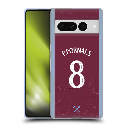 West Ham United FC 2023/24 Players Home Kit Pablo Fornals Soft Gel Case for Google Pixel 7 Pro