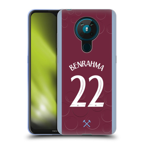 West Ham United FC 2023/24 Players Home Kit Saïd Benrahma Soft Gel Case for Nokia 5.3