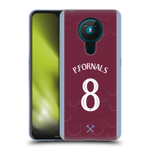 West Ham United FC 2023/24 Players Home Kit Pablo Fornals Soft Gel Case for Nokia 5.3