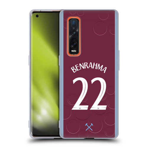 West Ham United FC 2023/24 Players Home Kit Saïd Benrahma Soft Gel Case for OPPO Find X2 Pro 5G