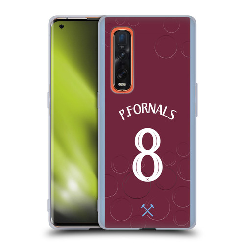 West Ham United FC 2023/24 Players Home Kit Pablo Fornals Soft Gel Case for OPPO Find X2 Pro 5G
