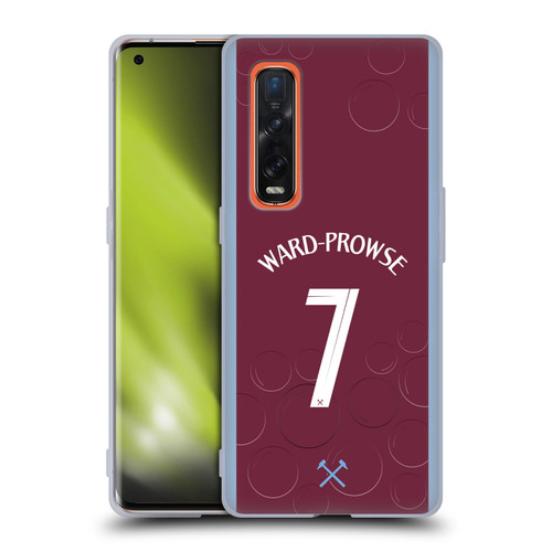 West Ham United FC 2023/24 Players Home Kit James Ward-Prowse Soft Gel Case for OPPO Find X2 Pro 5G