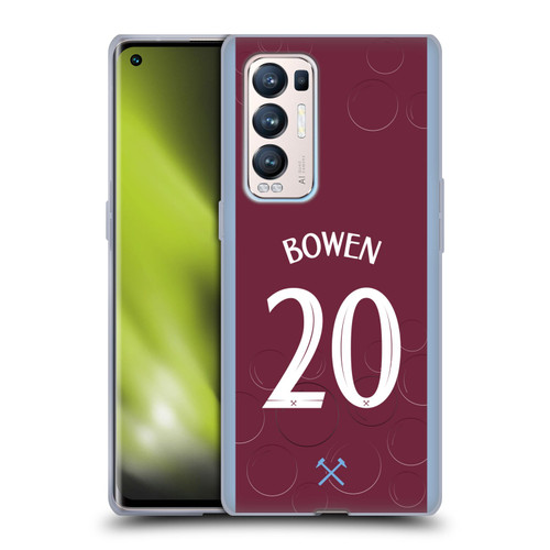 West Ham United FC 2023/24 Players Home Kit Jarrod Bowen Soft Gel Case for OPPO Find X3 Neo / Reno5 Pro+ 5G