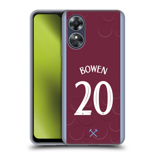 West Ham United FC 2023/24 Players Home Kit Jarrod Bowen Soft Gel Case for OPPO A17