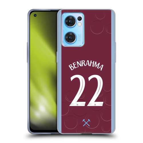 West Ham United FC 2023/24 Players Home Kit Saïd Benrahma Soft Gel Case for OPPO Reno7 5G / Find X5 Lite