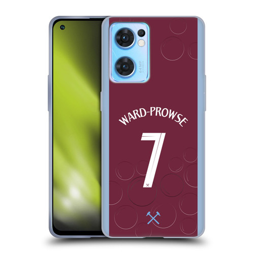 West Ham United FC 2023/24 Players Home Kit James Ward-Prowse Soft Gel Case for OPPO Reno7 5G / Find X5 Lite