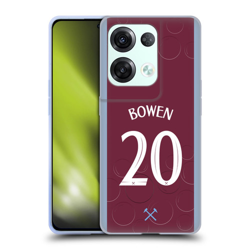 West Ham United FC 2023/24 Players Home Kit Jarrod Bowen Soft Gel Case for OPPO Reno8 Pro