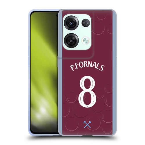 West Ham United FC 2023/24 Players Home Kit Pablo Fornals Soft Gel Case for OPPO Reno8 Pro