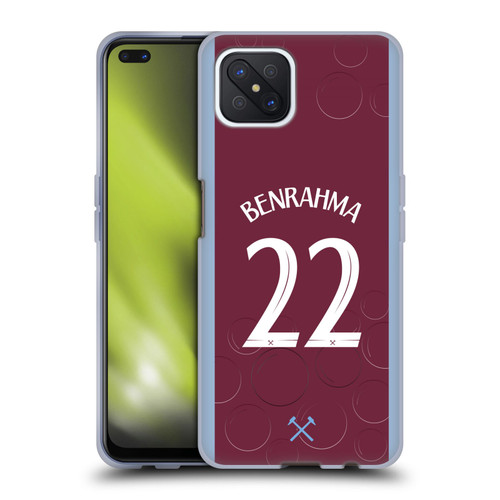 West Ham United FC 2023/24 Players Home Kit Saïd Benrahma Soft Gel Case for OPPO Reno4 Z 5G