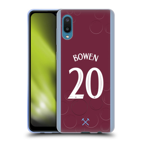 West Ham United FC 2023/24 Players Home Kit Jarrod Bowen Soft Gel Case for Samsung Galaxy A02/M02 (2021)