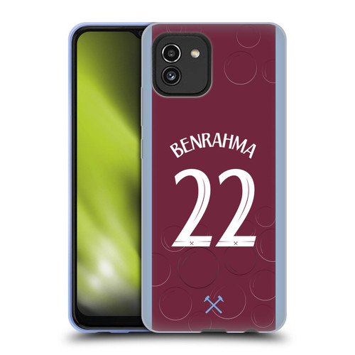 West Ham United FC 2023/24 Players Home Kit Saïd Benrahma Soft Gel Case for Samsung Galaxy A03 (2021)