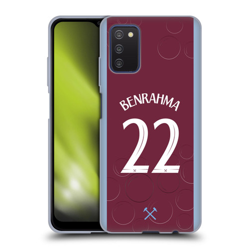 West Ham United FC 2023/24 Players Home Kit Saïd Benrahma Soft Gel Case for Samsung Galaxy A03s (2021)
