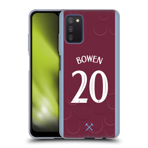 West Ham United FC 2023/24 Players Home Kit Jarrod Bowen Soft Gel Case for Samsung Galaxy A03s (2021)