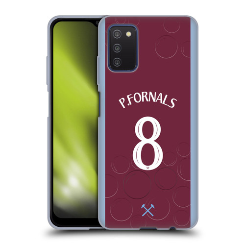 West Ham United FC 2023/24 Players Home Kit Pablo Fornals Soft Gel Case for Samsung Galaxy A03s (2021)