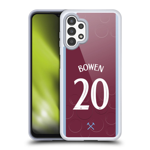 West Ham United FC 2023/24 Players Home Kit Jarrod Bowen Soft Gel Case for Samsung Galaxy A13 (2022)