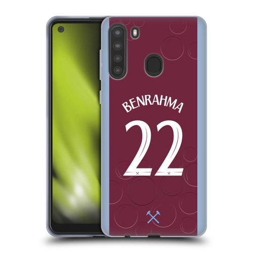 West Ham United FC 2023/24 Players Home Kit Saïd Benrahma Soft Gel Case for Samsung Galaxy A21 (2020)