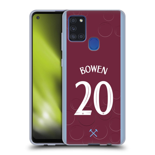 West Ham United FC 2023/24 Players Home Kit Jarrod Bowen Soft Gel Case for Samsung Galaxy A21s (2020)