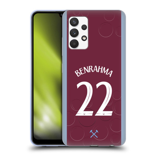 West Ham United FC 2023/24 Players Home Kit Saïd Benrahma Soft Gel Case for Samsung Galaxy A32 (2021)