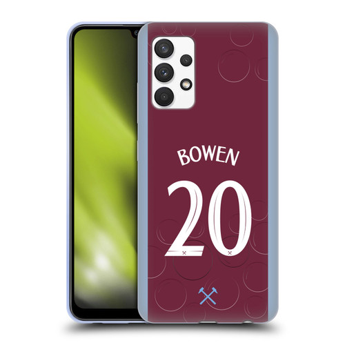 West Ham United FC 2023/24 Players Home Kit Jarrod Bowen Soft Gel Case for Samsung Galaxy A32 (2021)