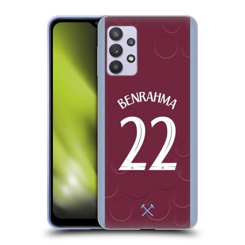 West Ham United FC 2023/24 Players Home Kit Saïd Benrahma Soft Gel Case for Samsung Galaxy A32 5G / M32 5G (2021)