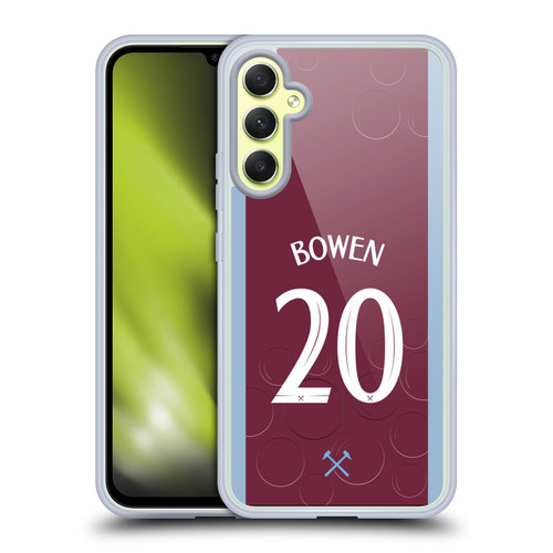West Ham United FC 2023/24 Players Home Kit Jarrod Bowen Soft Gel Case for Samsung Galaxy A34 5G