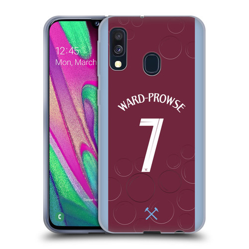 West Ham United FC 2023/24 Players Home Kit James Ward-Prowse Soft Gel Case for Samsung Galaxy A40 (2019)